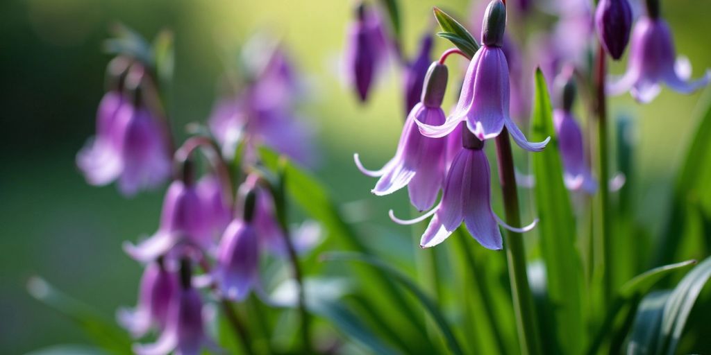 Bletilla striata blomster i lilla farge.